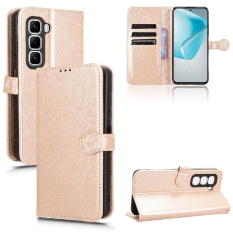 Чохол-книжка Honeycomb Dot для Infinix Hot 50 Pro+ 4G - золотий