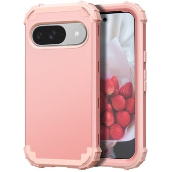 Протиударний чохол Matte TPU Hybrid PC 3-in-1 для Google Pixel 9 - рожеве золото