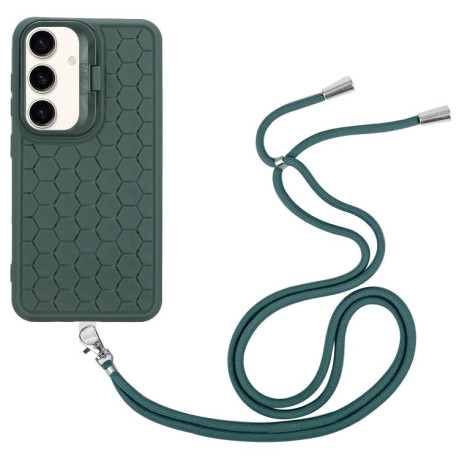 Противоударный чехол Honeycomb Radiating Holder TPU для Samsung Galaxy A35 5G - зеленый