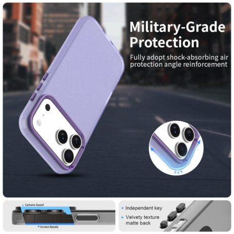 Противоударный чехол Candy Series для iPhone 17 Pro Max - фиолетовый