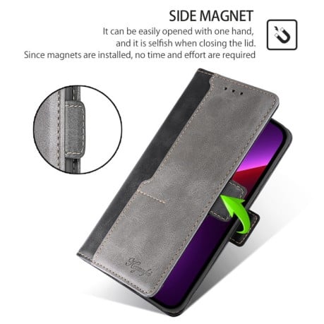 Чохол-книжка Contrast Color для Infinix Note 40 Pro 5G - Black + Grey