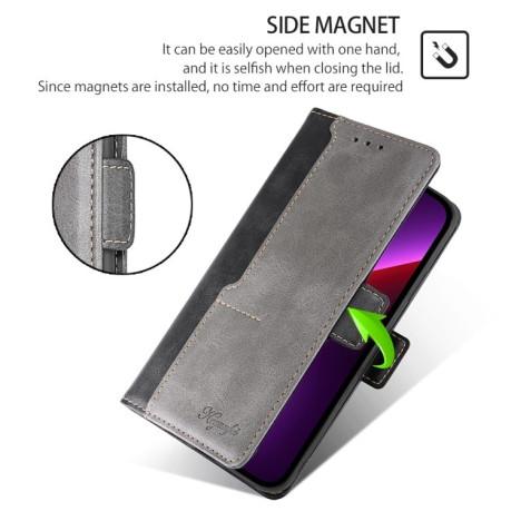 Чохол-книжка Contrast Color для OPPO Reno12 F/12 FS 5G - Black + Grey