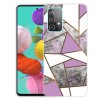 Противоударный чехол Marble Pattern для Samsung Galaxy A32 5G- Rhombus Gray Purple
