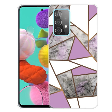 Протиударний чохол Marble Pattern для Samsung Galaxy A52/A52s - Rhombus Gray Purple