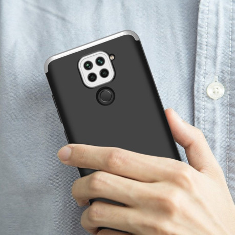 Протиударний чохол GKK Three Stage Splicing на Xiaomi Redmi Note 10s - чорно-сріблястий