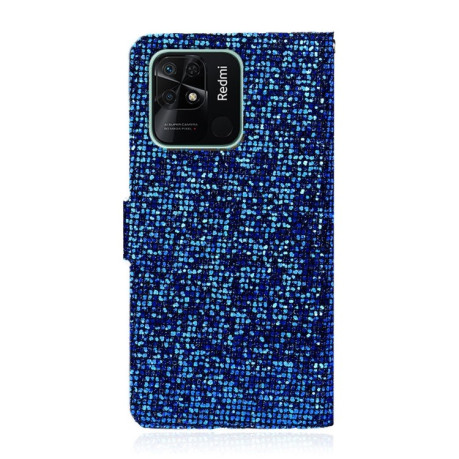 Чохол-книжка Powder Glitter для Xiaomi Poco C40/Redmi 10c - синій
