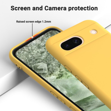 Силіконовий чохол Solid Color Liquid Silicone для Google Pixel 8a - жовтий