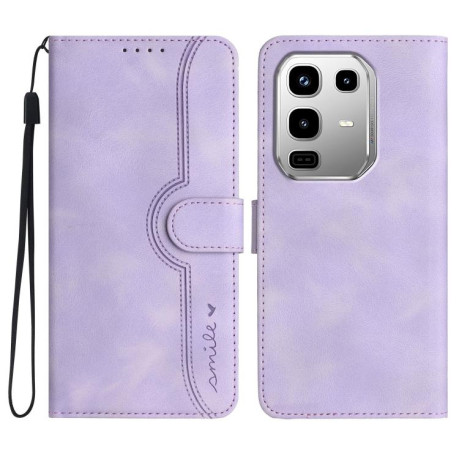 Чохол-книжка Skin Feel Heart Amile для Infinix Note 50 Pro 4G - фіолетовий