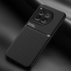 Противоударный чехол Tilt Strip Grain на OnePlus 12 - черный