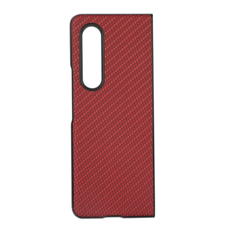 Противоударный чехол Carbon Fiber Texture для Samsung Galaxy Z Fold 3 - красный