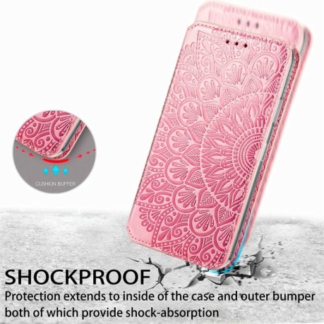 Чохол-книжка Blooming Mandala для iPhone 13 Pro - рожевий