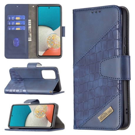 Чехол-книжка Matching Color Crocodile Texture для Samsung Galaxy A53 5G - синий