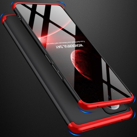 Противоударный чехол GKK Three Stage Splicing на Xiaomi 12 Pro - черно-красный