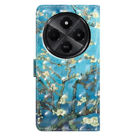Чохол-книжка 3D Painting для Xiaomi Redmi A4 5G - Blue Base Apricot Flower