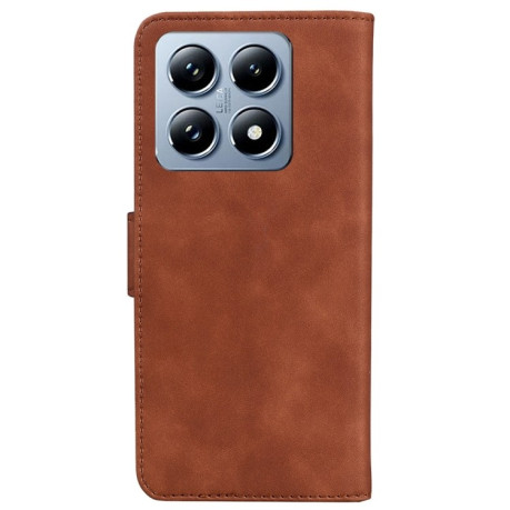 Чохол-книжка Pure Color Magnetic для Xiaomi 14T Pro - коричневий