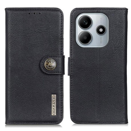 Чехол-книжка KHAZNEH Cowhide Texture на Xiaomi Redmi Note 14 4G 164.48mm - черный