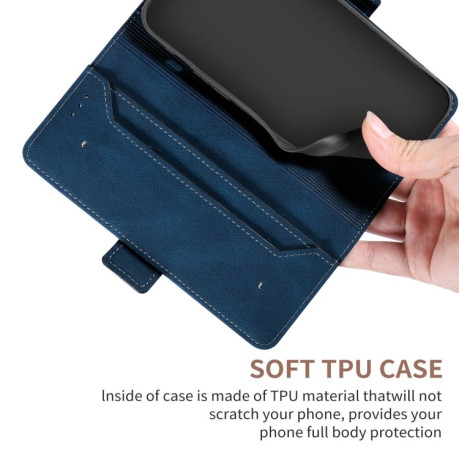 Чехол-книжка Stitching Side-Magnetic RFID для Samsung Galaxy S23 5G - синий