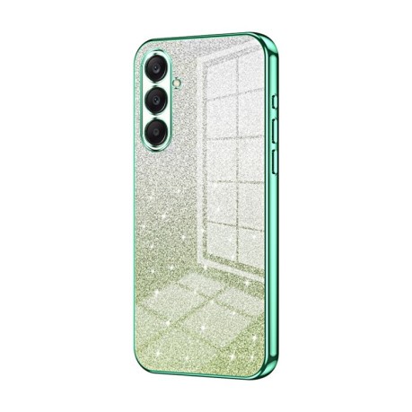 Ударозахисний чохол Gradient Glitter Powder Electroplated на  для Samsung Galaxy A26 - зелений