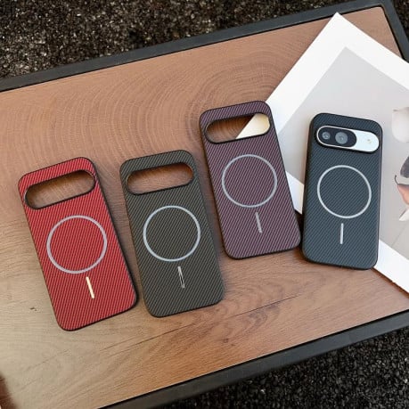 Карбоновий чохол Carbon Fiber з MagSafe на Google Pixel 10 / 10 Pro - чорний