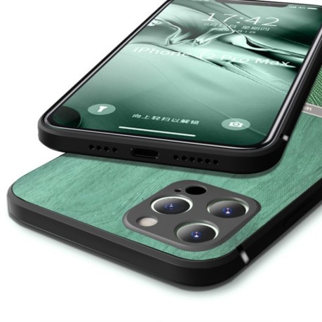 Противоударный чехол Shang Rui Wood для iPhone XR - серый