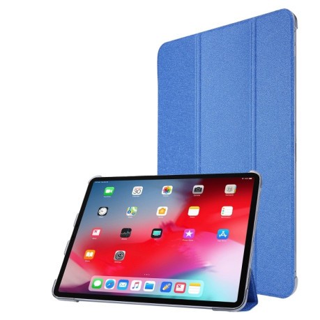 Чехол-книжка Silk Texture Three-fold на iPad Pro 11 2021 - синий