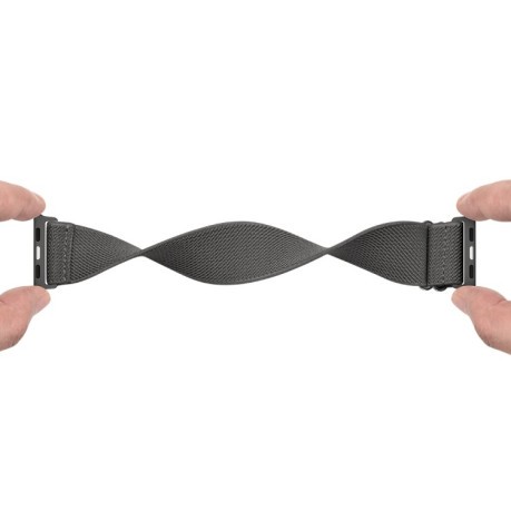 Ремешок Polyester Nylon для Apple Watch 10 46mm/Ultra 49mm / Series 8/7 45mm / 44mm / 42mm/45mm/44mm/42mm - темно-серый