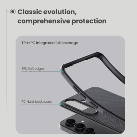 Чехол NILLKIN Frosted Shield Pro гибрид с матовым покрытием на Samsung Galaxy S25 FE 5G - черный