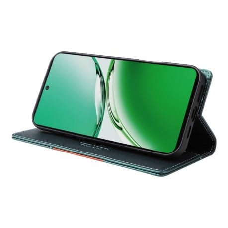 Чехол-книжка GQUTROBE G01 RFID Anti-theft Leather  для OPPO Reno12 F/12FS - зеленый