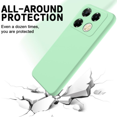 Силиконовый чехол Solid Color Liquid Silicone на Infinix Note 40 Pro 4G - зеленый