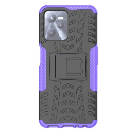 Протиударний чохол Tire Texture на Realme C35 - фіолетовий