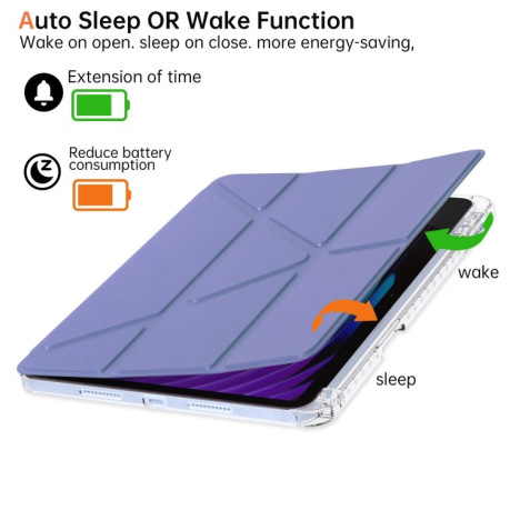 Чехол-книжка Clear Acrylic Demation Leather для Xiaomi Pad 7 / 7 Pro - фиолетовый