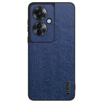 Чохол Tree Bark Leather Shockproof для OPPO Reno11 F - синий