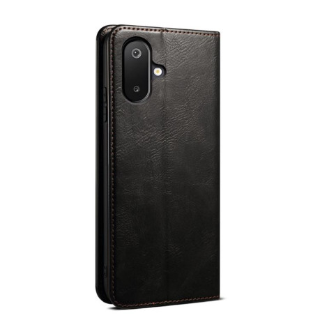 Чехол-книжка Simple Wax Crazy Horse для Samsung Galaxy F06 5G Global / M06 5G - черный
