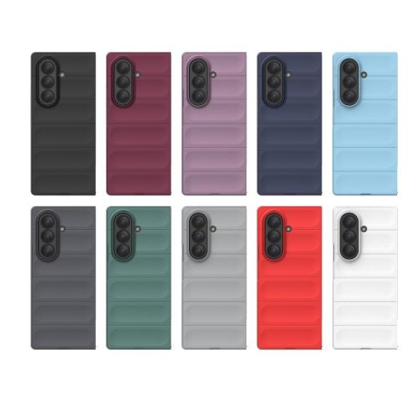 Силиконовый чехол Magic Flannel для Samsung Galaxy Fold 7 5G - винно-красный