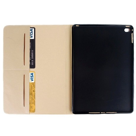 Шкіряний Чохол Plaid Texture TPU золотий для iPad Air 2