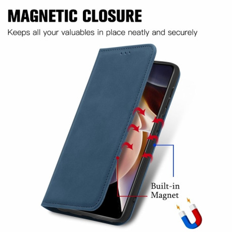 Чохол-книжка Retro Skin Feel Business Magnetic на Xiaomi Redmi Note 11 Pro 5G (China)/11 Pro+ - синій