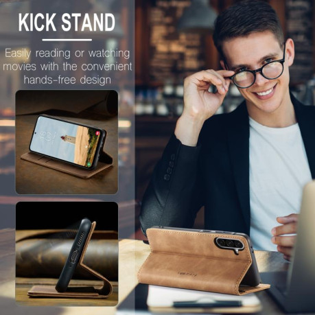 Чехол-книжка CaseMe-013 Multifunctional на Samsung Galaxy A56 - коричневый