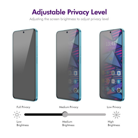 Защитное стекло ENKAY 28 Degree Privacy Screen для Xiaomi Poco M6 Pro 4G - черное