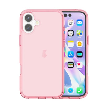 Противоударный чехол Terminator Style для iPhone 16 Plus - розовый