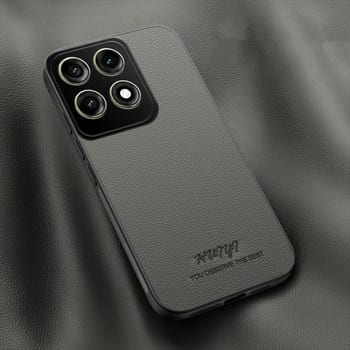 Чохол HUIYI Leather Magnetic на Motorola Edge 70 Pro — сірий