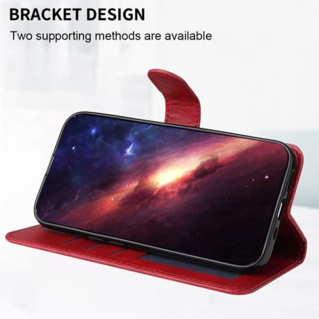 Чохол-книжка Classic Calf Texture на Infinix Smart 20 4G — червоний