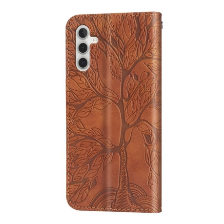 Чехол-книжка Life of Tree для Samsung Galaxy S23 FE 5G - коричневый