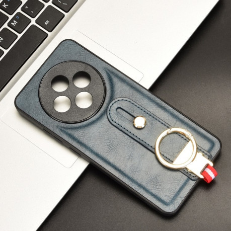 Протиударний чохол Wristband Leather Back для OPPO Reno12 F/12 FS 5G - синій