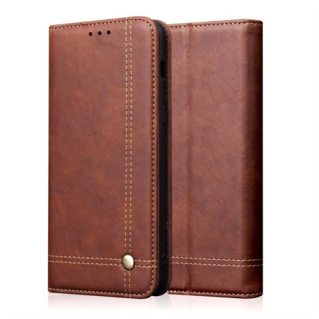Шкіряний чохол-книжка Retro Texture Wallet для iPhone 11 Pro Max- коричневий