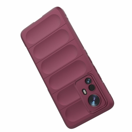 Силіконовий чохол Magic Flannel для Xiaomi 12 Pro - винно-червоний