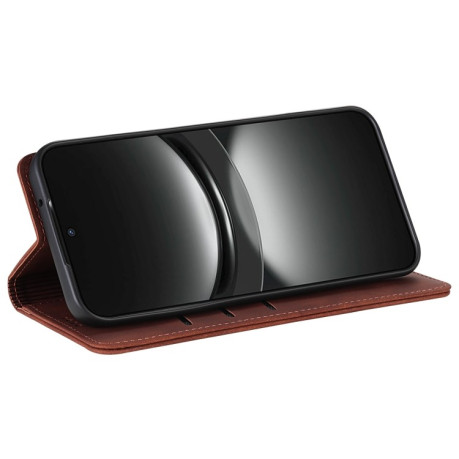 Чохол-книжка AZNS Skin Feel Calf Texture для Xiaomi Redmi Note 14 Pro 5G/Poco X7 - коричневий
