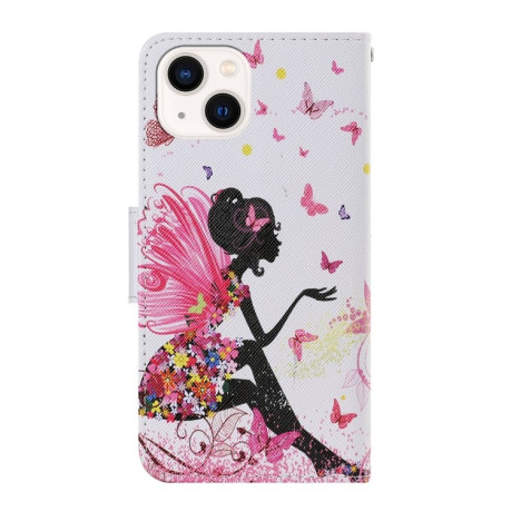 Чехол-книжка Colored Drawing Pattern для iPhone 14 Plus - Dance Girl