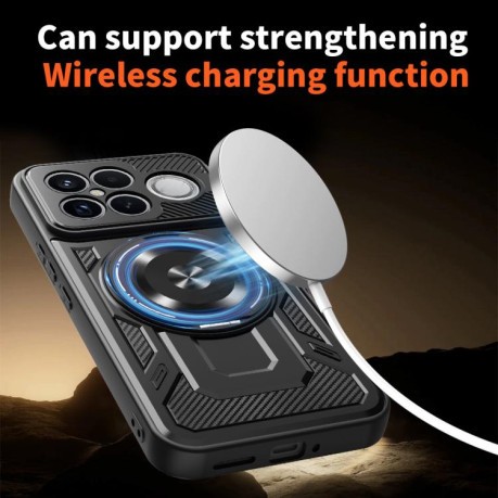 Протиударний чохол Armor Rotating Holder MagSafe на Xiaomi Redmi K90 Pro Max / Poco F8 Ultra — фіолетовий