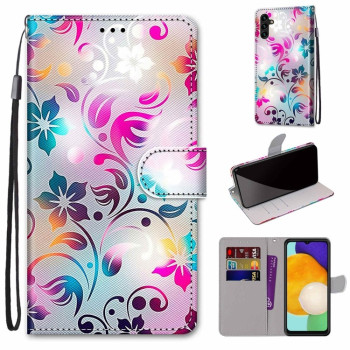 Чехол-книжка Coloured Drawing Cross для Samsung Galaxy A04s/A13 5G - Gradient Colorful Flower