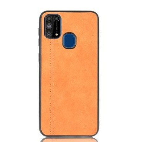 Ударозащитный чехол Sewing Cow Pattern на Samsung Galaxy M31 - оранжевый